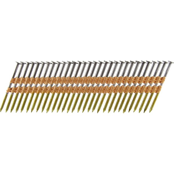 Collated Framing Nail, 8.5 in L, Hot Dipped Galvanized, Round Head, 22 Degrees, 500 PK